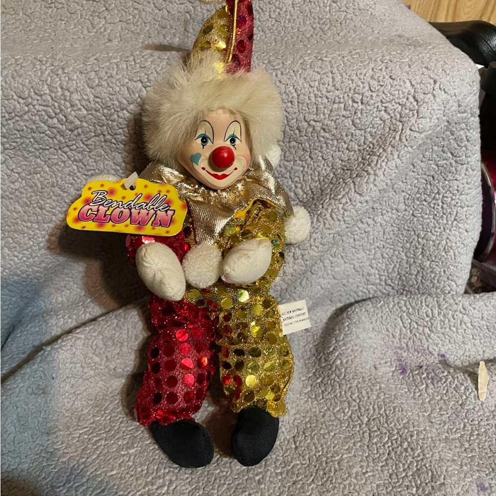 Colorful Clown Doll with Sequins